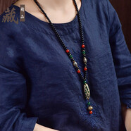 美芙仁 西藏九眼天珠吊墜藏式佛珠長(cháng)款項鏈男女冬瑪瑙毛衣鏈新年禮物 兔 2