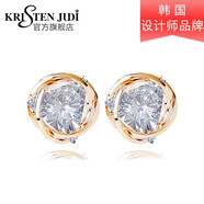 KRISTEN JUDI幾何簡(jiǎn)約耳環(huán)女氣質(zhì)時(shí)尚銀針耳釘三角形耳墜耳飾品送女友老婆媽媽 金色耳環(huán)一對(duì)