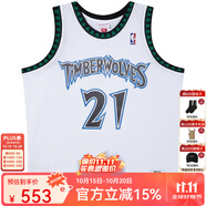MITCHELL & NESSNBA官方森林狼隊(duì)加內(nèi)特復(fù)古正版球衣97-98賽季SW球迷版籃球服運(yùn)動(dòng) 加內(nèi)特 L