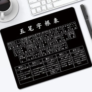 朋訊（PENGXUN） 五筆字根表鼠標墊口訣鍵盤圖字型助記圖學打五筆字根表圖高清五筆鼠標墊辦公電腦墊 黑色【字根表】