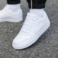 耐克（NIKE）男鞋低幫板鞋2025秋冬季新款皮質(zhì)休閑鞋EBERNON透氣輕便緩震運動(dòng) AQ1775-100白色 44