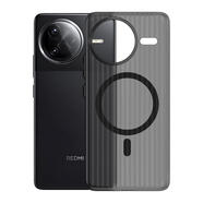 貝洛米 裸機手感適用Redmi紅米K90promax手機殼新款K80Pro瓦楞光柵殼全包硬殼magsafe磁吸K80至尊版膚感 冰霧黑磨砂磁吸款 紅米K80Pro