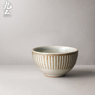 九土日式手工粗陶米飯碗面碗湯碗簡(jiǎn)約復(fù)古食器單人陶瓷餐具家用厚 調(diào)味碗