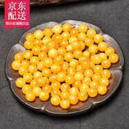 歐梵洛二代蜜蠟琥珀圓珠仿蜜蠟單珠散珠星月金剛菩提配珠手鏈項(xiàng)鏈DIY配 6mm淺飄花/2顆