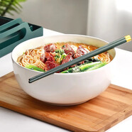 晟普（shengpu） 唐山骨瓷碗大號(hào)家用大飯碗泡面碗陶瓷餐具大碗湯碗面碗沙拉碗 7英寸直口面碗(直徑18.3cm 高8cm
