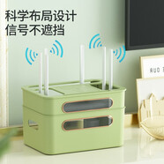 友耐（YOUNAL） wifi路由器收納盒機(jī)頂盒置物架光貓電視電線插座無線整理神器 綠色3層