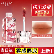 ZEESEA滋色啞光霧面唇釉 姿色口紅潤唇膏唇彩唇蜜唇禮盒禮物彩妝套裝 冰塊唇泥-W02紅棕聚寶