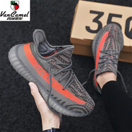 西域駱駝（VANCAMEL）鞋350男鞋2022春季男女莆田v2滿(mǎn)天星鞋子運動(dòng)潮鞋 灰橘【高品質(zhì)真爆米花鞋底】 39