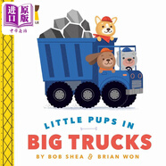 紙板書 開卡車的小狗 Little Pups In Big Trucks英文原版 兒童紙板書 動(dòng)物繪本故事圖畫書 親子讀物進(jìn)口企鵝童書