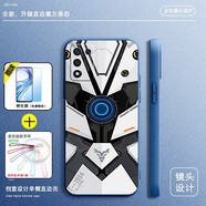 留春 oppoK10活力版手機殼K10活力版保護套防摔全包軟超薄情侶網(wǎng)紅男液態(tài)硅膠機械 K10活力版【海藍色-黑白鎧甲】