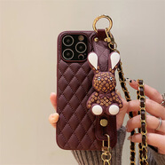 歐美小香風(fēng)腕帶iPhone14promax手機殼皮質(zhì)斜跨蘋(píng)果13保護套適用11 腕帶殼+掛繩 iPhone14