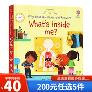 200元5件 幼兒問與答翻翻書系列Usborne Lift The Flap Very First Questions and Answers英文繪本你問我答科普早教啟蒙生活認知紙板翻翻書 我們身體里