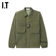 STONE ISLAND IT 男裝翻領(lǐng)工裝夾克新款酷感有型拉鏈外套5Q0819ML KHX/軍綠色 L