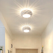 大觀(guān)園（DGY） 走廊過(guò)道吸頂燈簡(jiǎn)約入戶(hù)玄關(guān)燈具創(chuàng  )意led陽(yáng)臺吸頂燈中山燈具O125 1665-暗裝16*8cm-白光