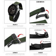 Z秋冬新款瘋馬磨砂皮革硅膠磁吸扣適用華為gt5表帶4手表pro感 安裝教程 適用榮耀GS3/GS3i/Magic2/magic