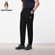 Hush Puppies暇步士男裝春季新款潮流運動休閑百搭束腳衛(wèi)褲男 097黑色3 38