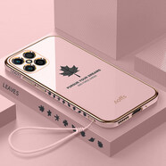 酷斯基華為nova8se手機殼nove8es保護硅膠套5G鏡頭全包JSC一AN00防摔novo nova8 SE【櫻花粉】側邊創(chuàng)意楓葉