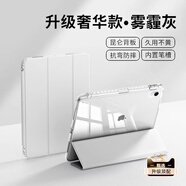 iPadAir6手機(jī)殼保護(hù)套新款2024蘋(píng)果平板殼Pro11透明亞克力air13寸 升級(jí)防彎帶筆槽【霧霾灰】送高清鋼化膜 iPad Air1/Air2(9.7英寸)