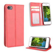 紐為適用于蘋(píng)果iPod touch 7保護套touch 5/6插卡手機外殼磁吸翻蓋套 紅色 touch 5/6/7