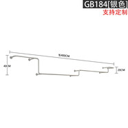 萌財樹(shù)衣服架子服裝店鋪陳列架創(chuàng  )意上墻壁掛式貨架女裝店展示架 長(cháng)4米【納米銀】