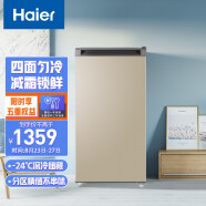 海爾 Haier 102升分區大抽屜防串味家用立式冰柜 母嬰母乳冷柜小冰箱 BD-102MDT