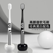 卡莎（CASA）網(wǎng)紅高顏值成人軟毛牙刷男士專用女士學(xué)生情侶家用家庭裝柔軟刷毛 【1盒】軟毛牙刷 2支