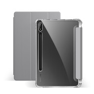 科創(chuàng  )偉 適用于三星tabs9保護套galaxytab s9平板保護殼全包防摔素皮透明帶筆槽款 筆槽款灰色 三星tab s7/s8 11英寸