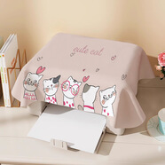 純調打印機防塵罩蓋布空氣炸鍋筆記本電腦茶盤(pán)遮塵布多用方巾蓋巾 古靈精怪 65*65cm