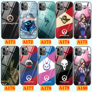 WENYAFF iPhone16/14/13/12/11Pro玻璃手機(jī)殼xs Max全包防摔15promax蘋果6s/7/8p動漫二次元XR磨砂SE2軟套 守望先鋒-源氏老兵 高清玻璃殼硬-下單留言型