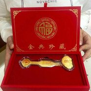 卓悅（ZHUOYUE）999.9足金金鈔 黃金如意投資 飾品擺件結(jié)婚禮物滿月送禮紅包 如意 0.5克木盒款 16*55mm