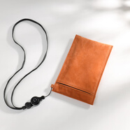 摩諾斯OPPO Find X5 Pro手機布套OPPO Find X6 Pro手機袋絨布套男女掛脖絨布袋新 橘粉色【XL號】帶配套掛脖繩 【可掛脖不占手】 OPPO Find X6 Pro