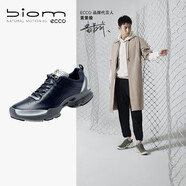 愛(ài)步（ECCO）*BIOM運(yùn)動(dòng)鞋 戶外跑步鞋男鞋休閑鞋黃景瑜同款 健步C 091504 HL 午夜藍(lán) 牛皮09150401303 40