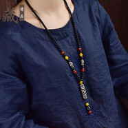 美芙仁 西藏九眼天珠吊墜藏式佛珠長款項(xiàng)鏈男女冬瑪瑙毛衣鏈新年禮物 兔 1