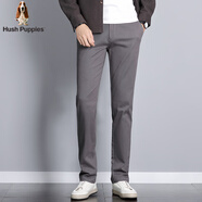 暇步士（XBS）Hush Puppies男裝男休閑褲2024秋冬西褲男褲職業(yè)商務(wù)長(cháng)褲 深灰色 292.23尺