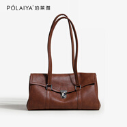 珀萊雅包包女包輕奢小眾大容量腋下包2026新款百搭休閑托特包通勤單肩包 淺棕色 大包