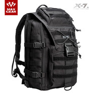 MAXGEAR  X7戰(zhàn)術雙肩包 男軍迷彩戶外運動休閑時尚個性旅游旅行登山背包 黑色