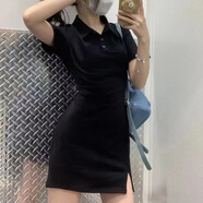 帕威索配的內(nèi)搭裙子黑絲搭配后媽包臀裙女秋冬連衣裙緊身性感小個(gè)子會(huì)所  黑色【加長(zhǎng)款】夏季 XL建議120斤-130斤