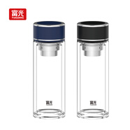富光銘致雙層玻璃杯 黑色358ml