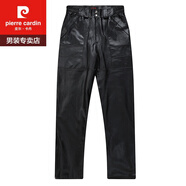 皮爾卡丹（pierre cardin）海寧真皮皮褲男士保暖加厚綿羊皮褲騎行褲中青年寬松摩托機車(chē)褲冬 綿羊皮款 32碼腰圍2尺5