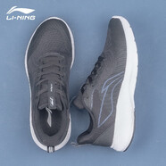 李寧（LI-NING）男鞋輕游跑步鞋男鞋夏季新款防滑耐磨反光休閑慢跑鞋夏天運動鞋 黑色 42
