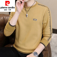 皮爾卡丹（pierre cardin）秋冬季加絨t恤男潮牌百搭內(nèi)搭打底衫2025冬季新款上衣服男裝 23429黃色 常規(guī) L 約105-120斤可穿