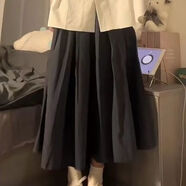 企邁韓系復(fù)古學(xué)院風(fēng)女生套裝夏季日系學(xué)院風(fēng)美術(shù)生穿搭女可愛百搭POLO 【單件】黑色半身裙 M