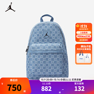 NIKE JORDAN 耐克AJ學生牛仔書包雙肩包2025年春季新款軟墊肩帶背包 牛仔藍 8/20【42*31*17cm約22.1L】