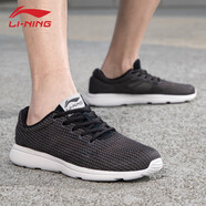 李寧（LI-NING）男鞋運(yùn)動(dòng)鞋子男春夏季跑步鞋男新款軟底輕便慢跑鞋百搭旅游休閑鞋 新基礎(chǔ)黑/微晶灰/基礎(chǔ)白 41