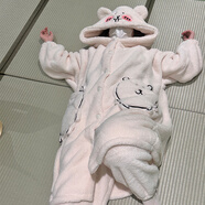 TULX大碼睡衣200斤史迪仔卡通秋冬季珊瑚絨長(cháng)款睡袍情侶網(wǎng)紅風(fēng)睡衣男 自嘲熊+褲子【加厚】 2XL 170-200斤【高品質(zhì)絨】