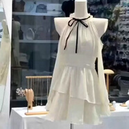 諾兮紗法式超仙度假風白色連衣裙女2024夏季新款掛脖小眾設(shè)計感絕美裙潮 白色連衣裙【高品質(zhì)-現(xiàn)貨】 S