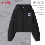班尼路（Baleno）短款連帽衛(wèi)衣外套女2025年春秋季百搭休閑時尚款開衫親膚透氣上衣