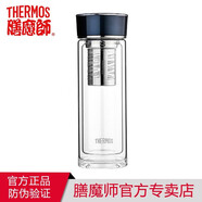 膳魔師（THERMOS）雙層玻璃杯茶杯耐熱水杯男女士過(guò)濾網(wǎng)泡茶杯TCGA/GB/GDGE-400ml TCGE-400 藍色BL 400ml