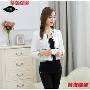 秋季西裝女春季短裝小西裝女外套長(cháng)袖春秋裝女裝韓版修身型短款小西服女款潮 6017白色-21年小西裝女 2XL 【110-120斤】-21年小西裝女