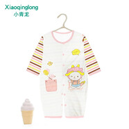 小青龍童裝 夏季薄款竹纖維汗布新生兒哈服幼童寶寶連體衣服嬰幼兒爬服 粉小龍 73cm (9-15個(gè)月/建議66-73cm)